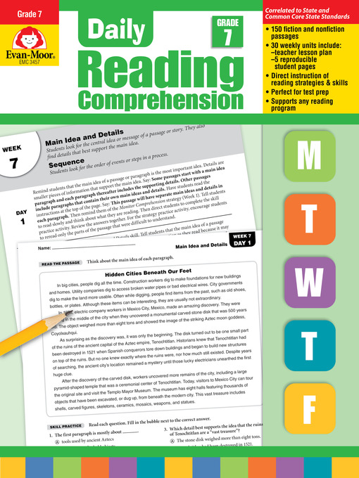 Title details for Daily Reading Comprehension, Grade 7 by Evan-Moor Educational Publishers - Available